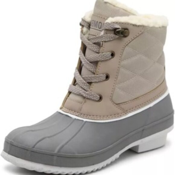Khombu Shoes - Khombu Zany/82120929 Women's Gray Winter Waterproof Thermolite Snowboots Size 6M